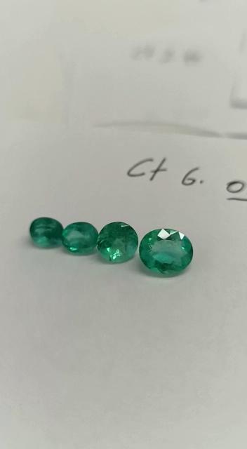 6.05 Ct. Colombian Emerald Set 
