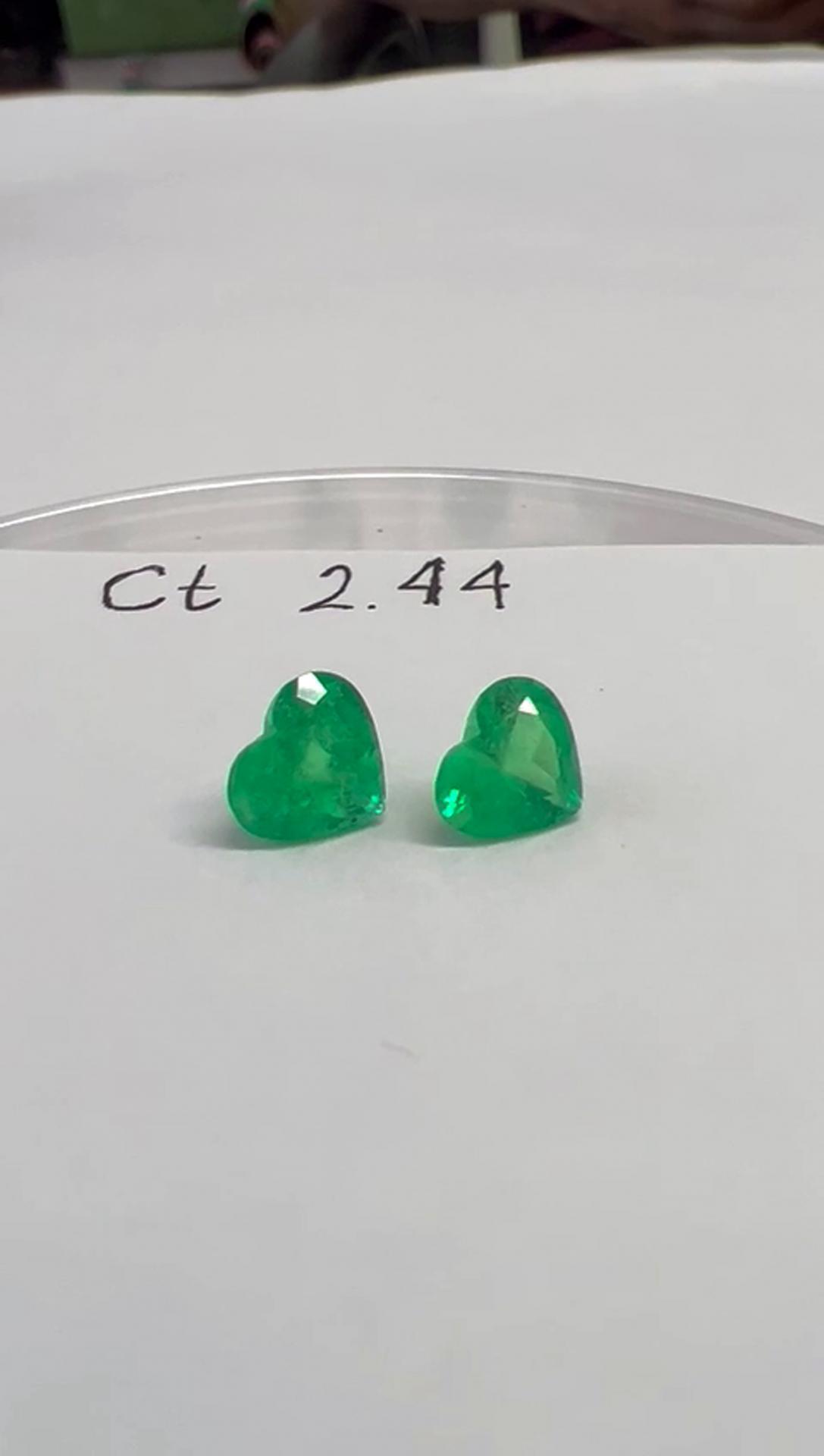 2.44ct Colombian Emerald Pair 