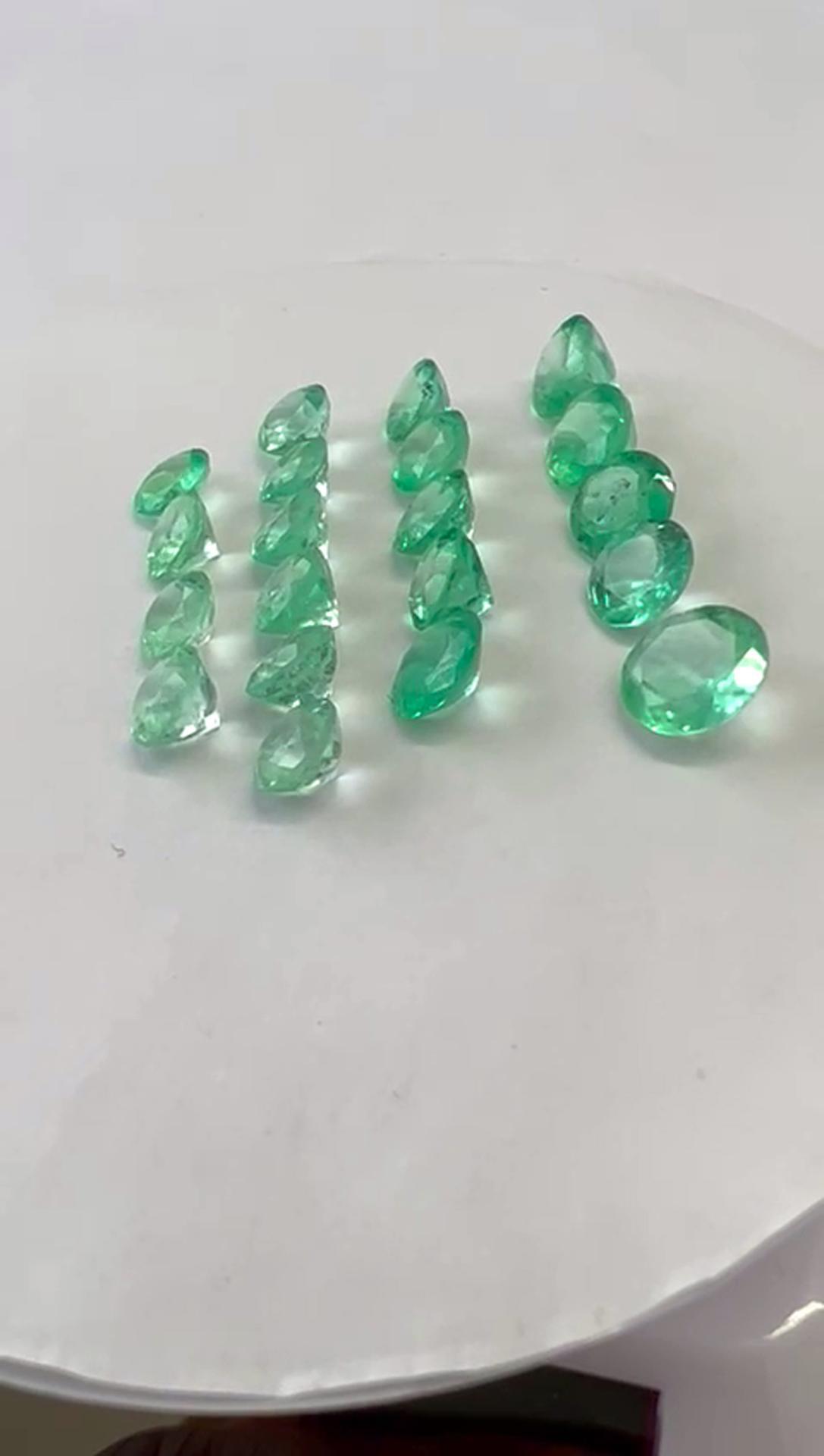 20.85  Ct. Colombian Emerald Lot ( Rounds) 