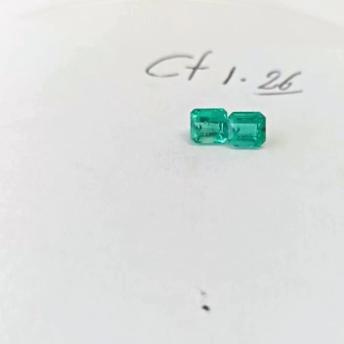 1.26 Colombian Emerald Pair