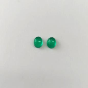 1.61  Colombian Emerald Cabochon Pair