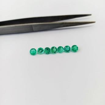 5mm 3ct Colombian Emerald Round's 