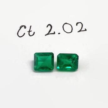 2.02ct Colombian Emerald Pair 