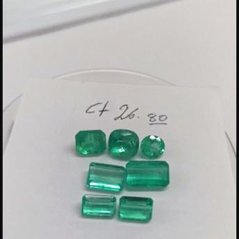 26.80 Ct. Colombian Emerald Lot (Price Per Carat)