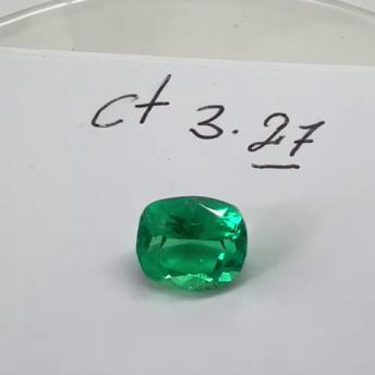 3.27 Ct. Colombian Emerald  (Cushion)