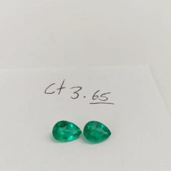 3.65ct Colombian Emerald Pair 