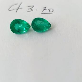 3.70 Ct. Colombian Emerald Pair