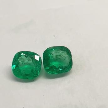 4.21ct Colombian Emerald Pair 