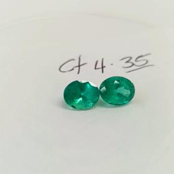 4.35 Ct. Colombian Emerald Pair