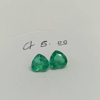 5.0 Ct. Colombian Emerald  Pair 