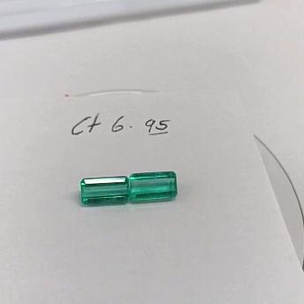 6.95 Ct. Colombian Emerald Pair 