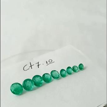 7.10 Ct. Colombian Emerald Set (Tapered) 