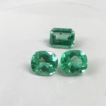 8.09 Ct. Colombian Emerald Set 