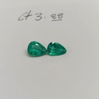 3.88ct Colombian Emerald Pair 