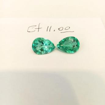 11.03ct Colombian Emerald Pair