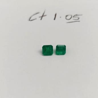 1.05ct Colombian Emerald Pair 