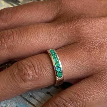 0.80ct Colombian Emerald Ring 