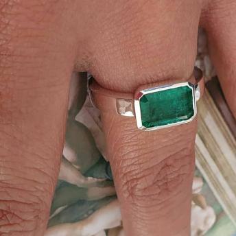 1.20 Ct. Colombian Emerald Ring  