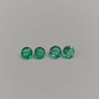 5mm Round Cut Colombian Emeralds 