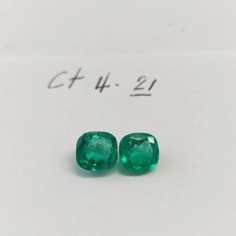 4.21ct Colombian Emerald Pair 
