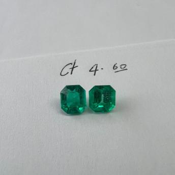 4.60ct Colombian Emerald Pair 