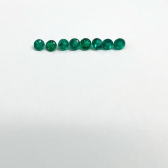3.3  Ct.  Colombian Emerald Set ( Rounds) 