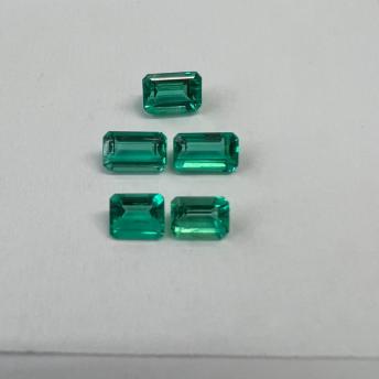 6.86 Ct.  Colombian Emerald Set (Exceptional - Untreated)  