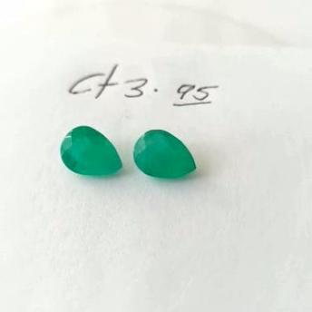 3.95ct Colombian Emerald Pair