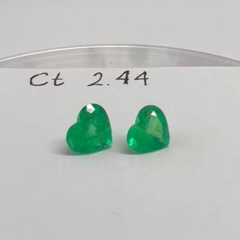 2.44ct Colombian Emerald Pair 