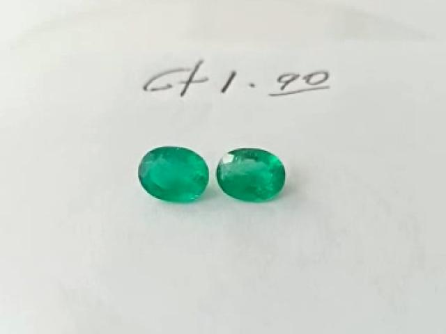 1.90 Ct. Colombian Emerald Pair 