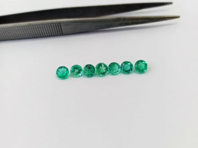 5mm 3ct Colombian Emerald Round's 