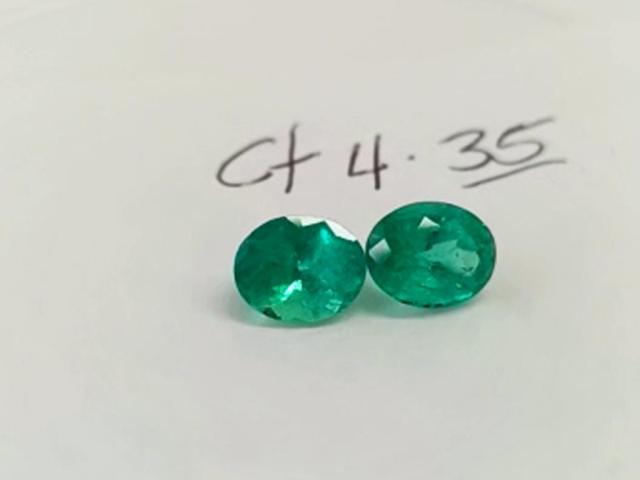 4.35 Ct. Colombian Emerald Pair