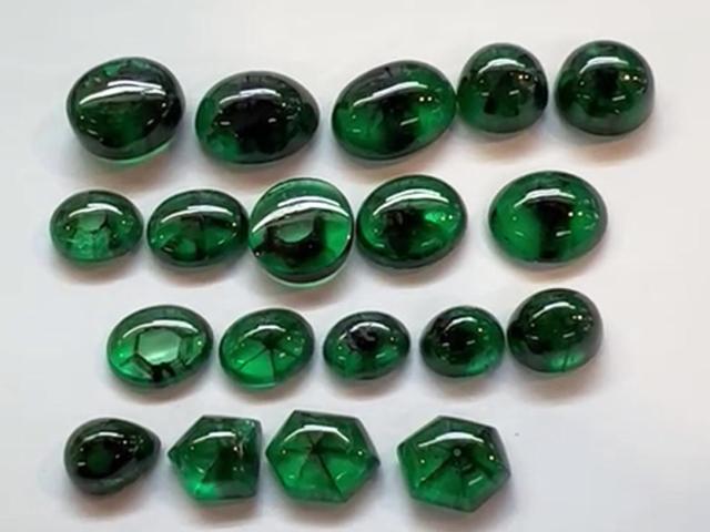 47.80 Colombian Trapiche  Emerald Lot 