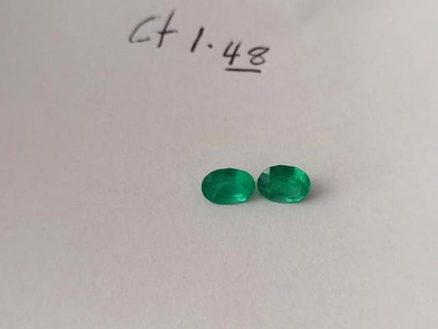 1.48ct Colombian Emerald Pair 