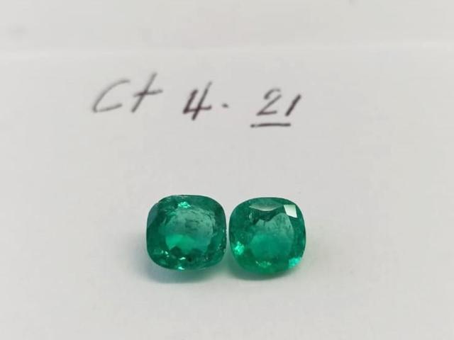 4.21ct Colombian Emerald Pair 