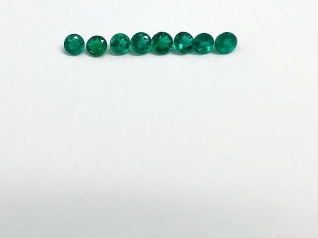 3.3  Ct.  Colombian Emerald Set ( Rounds) 