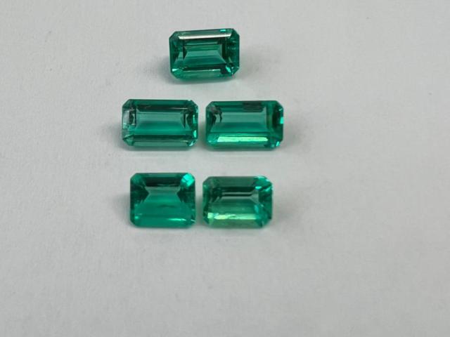 6.86 Ct.  Colombian Emerald Set (Exceptional - Untreated)  