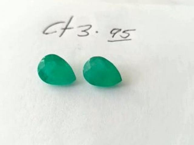 3.95ct Colombian Emerald Pair