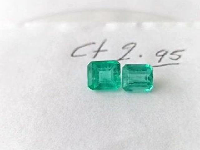 2.95ct Colombian Emerald Pair