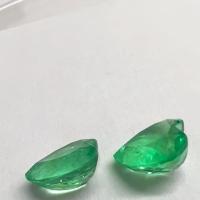 6.15 Ct. Colombian Emerald Pair ( Heart Cut ) 