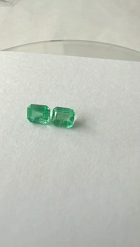 1.26 Colombian Emerald Pair