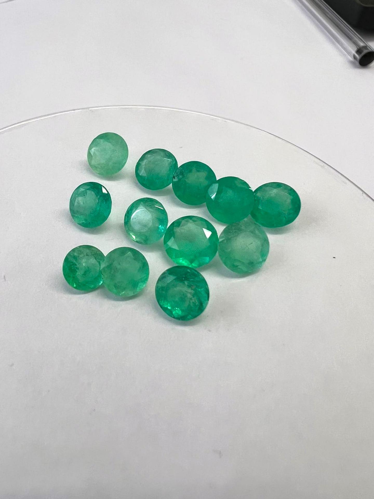 16.10 Ct. Colombian Emerald Lot ( Rounds) 