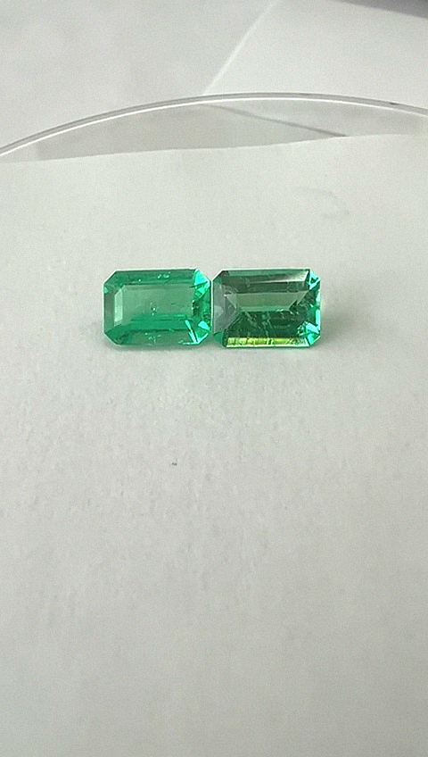 2.91 Ct.  Colombian Emerald Pair (Exceptional)