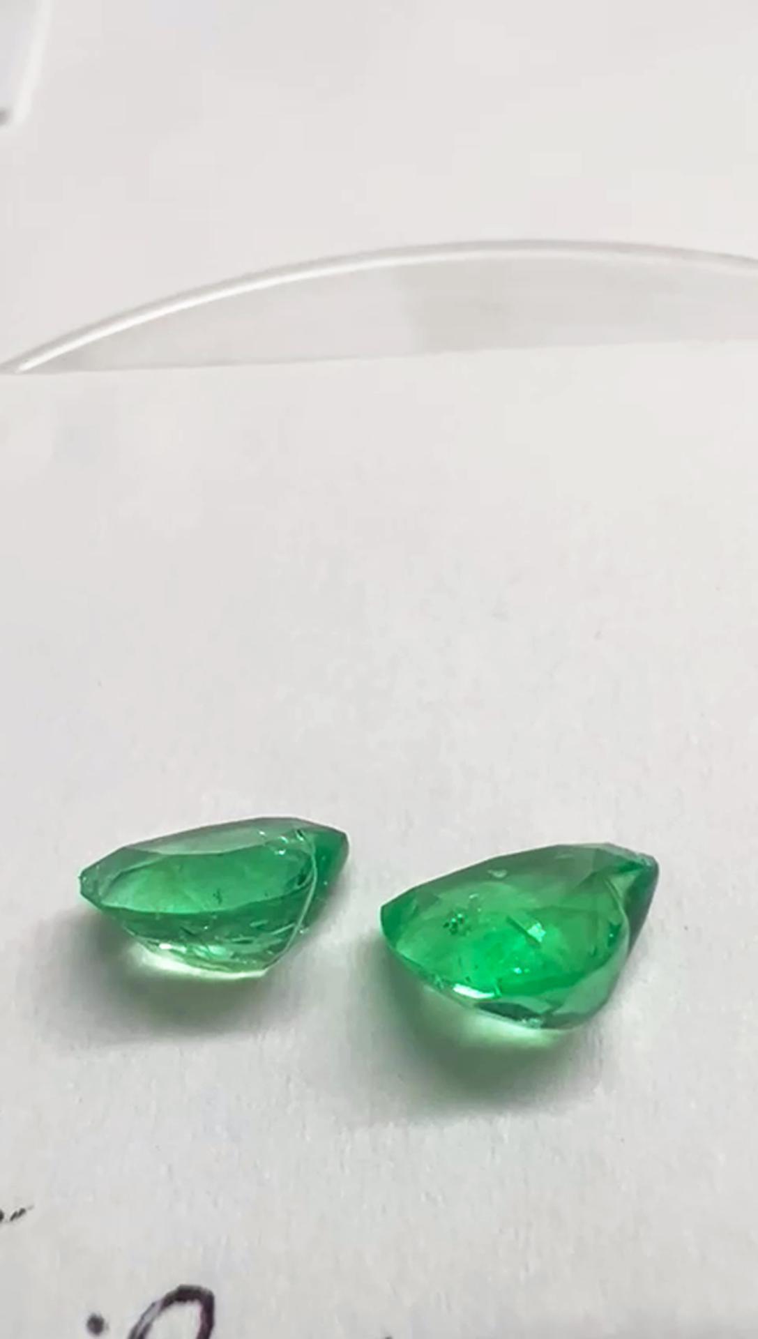 6.15 Ct. Colombian Emerald Pair ( Heart Cut ) 