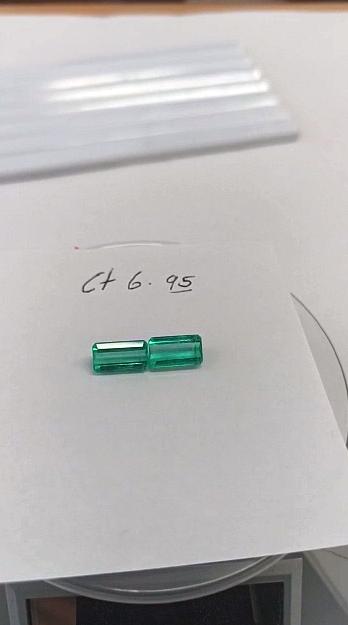 6.95 Ct. Colombian Emerald Pair 
