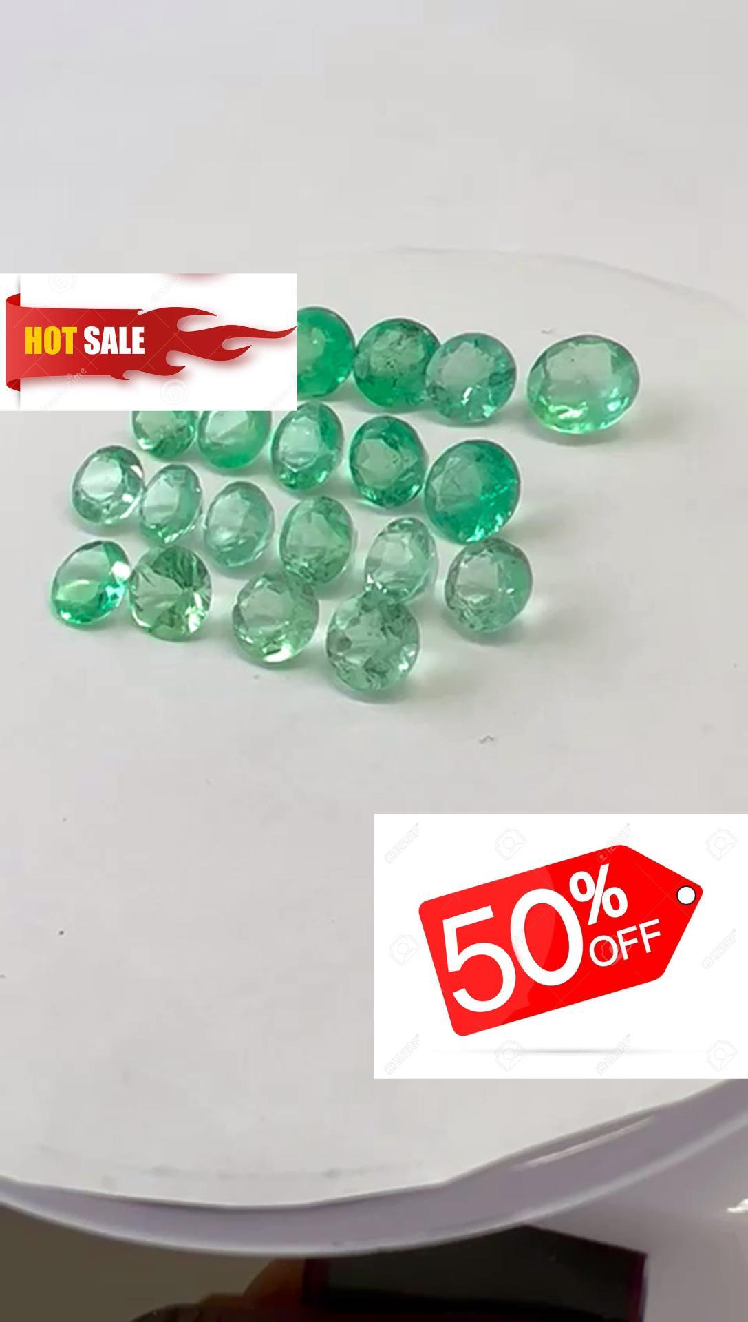 20.85  Ct. Colombian Emerald Lot ( Rounds) 