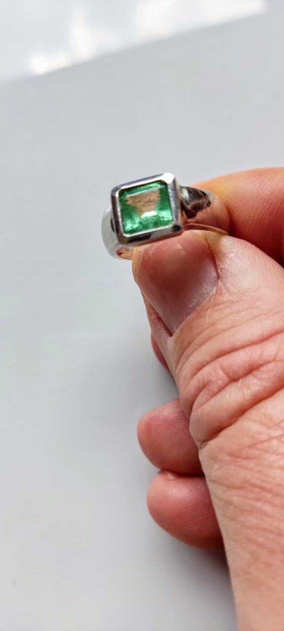 Lot of 10 Emerald Rings in Silver 950  ( Size 7.25 US)  30% Off Sale !