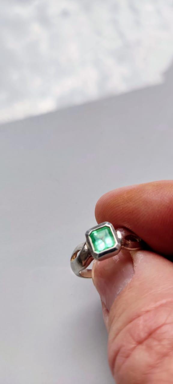 Lot of 10 Emerald Rings in Silver 950  ( Size 7.25 US)  30% Off Sale !